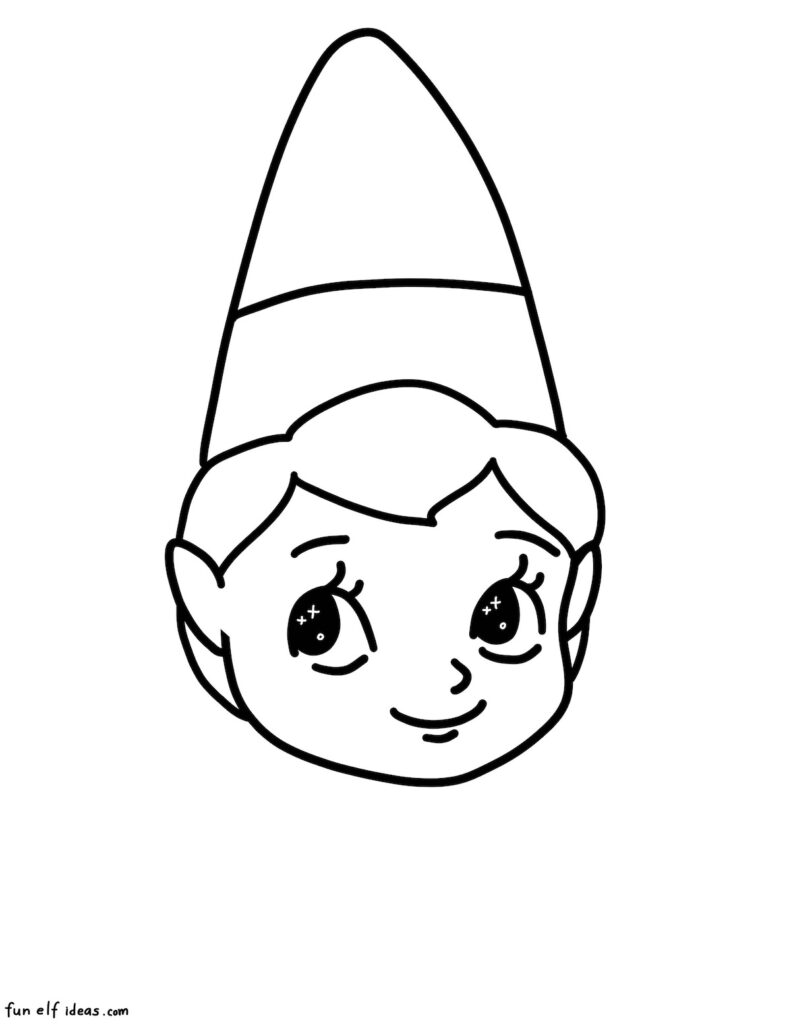 short hair elf boy girl coloring page